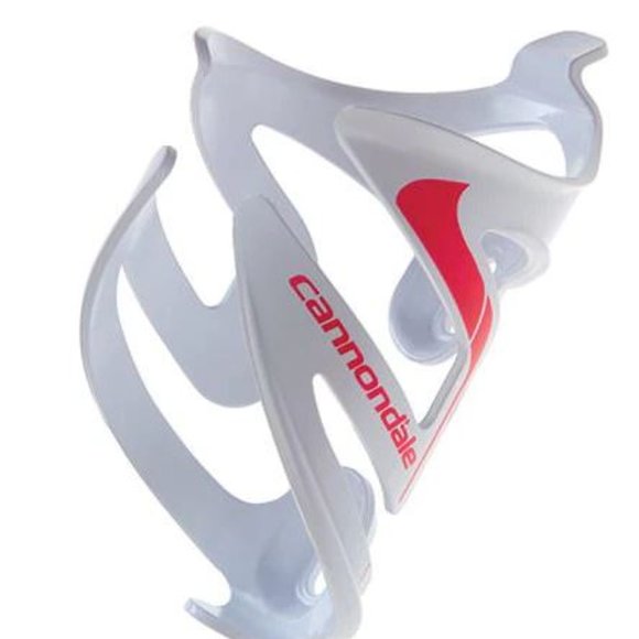 2 Cannondale C Bicycle Water Bottle Cages White/Red for you bicycle bike - Picture 1 of 12